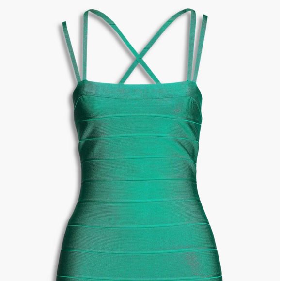 Hervé Léger Crisscross-Back Strappy Bodycon Mini Dress - Picture 4 of 16